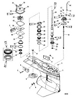 Корпус редуктора (карданный вал) (стандартное / обратное вращение) 4-Х ТАКТНОГО ПЛМ MERCURY 135 Серийный номер от 0P419487 до 0P464487