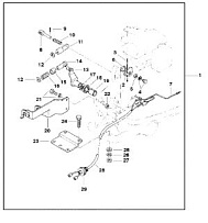 Комплект для дистанционного управления 2-х тактного ПЛМ MERCURY 5 M Серийный номер от 0P017000 до 0P400999