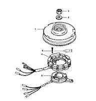Маховик 2-Х ТАКТНОГО ПЛМ MERCURY 60 Серийный номер от 0G290585 до 0G589999