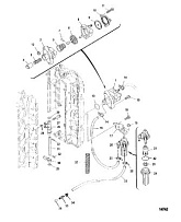 Топливный насос (Часть 1) 4-Х ТАКТНОГО ПЛМ MERCURY 115 Серийный номер от 0T178500 до 0T800999