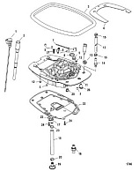 Переходная пластина 4-Х ТАКТНОГО ПЛМ MERCURY 40 Серийный номер от 1B227000 до 1B344398